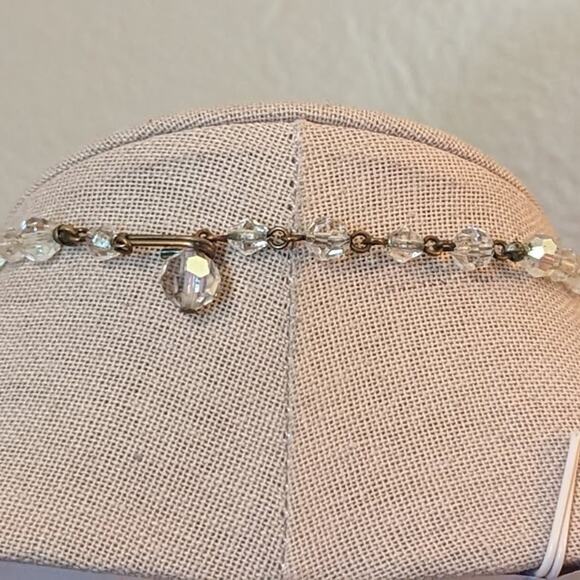 1950s AB Crystal Graduated Beaded Necklace - Picture 5 of 5
